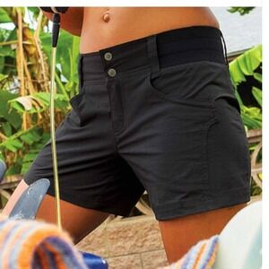 Title Nine Women's Clamber 5 inch Black Cargo Shorts Size 14